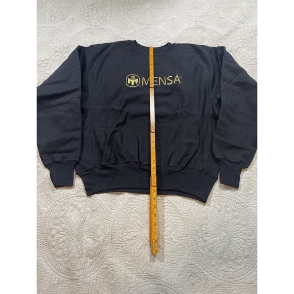 NEW Champion Reverse Weave Crewneck Sweatshirt Spellout Mens Medium Black NWT - Picture 2 of 6